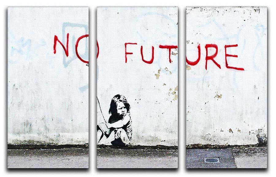 Banksy No Future 3 Split Panel Canvas Print - Canvas Art Rocks - 1