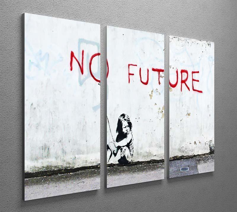Banksy No Future 3 Split Panel Canvas Print - Canvas Art Rocks - 2