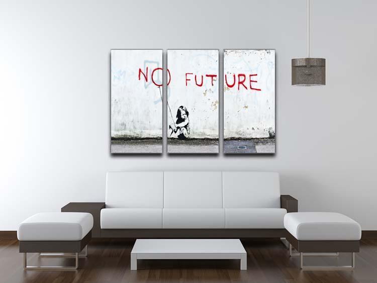Banksy No Future 3 Split Panel Canvas Print - Canvas Art Rocks - 3