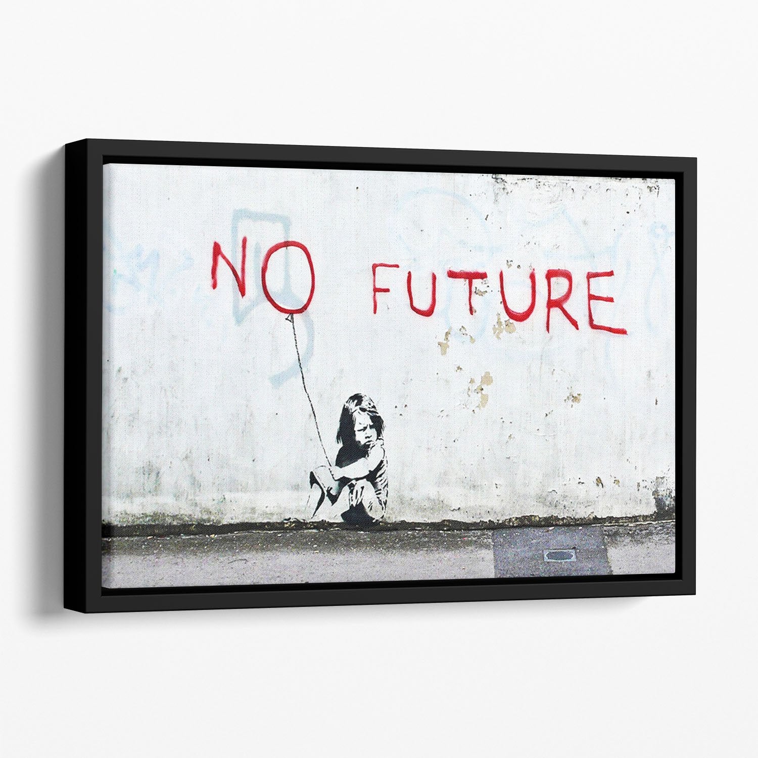 Banksy No Future Floating Framed Canvas