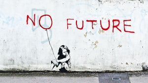 Banksy No Future Wall Mural Wallpaper - Canvas Art Rocks - 1