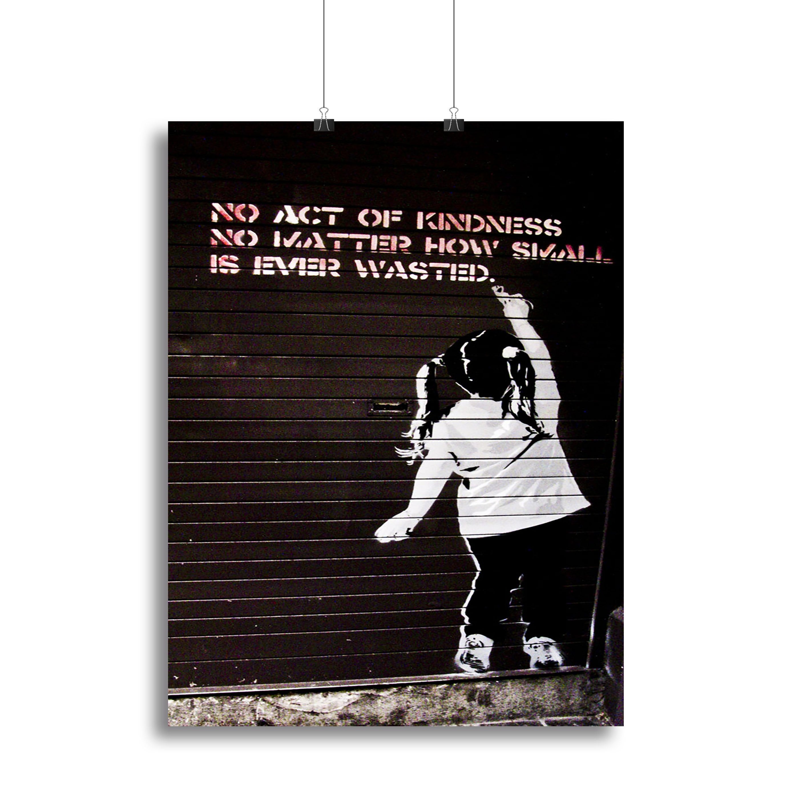 Banksy No Kindness Canvas Print or Poster