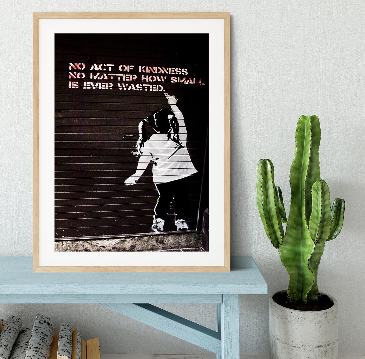 Banksy No Kindness Framed Print - Canvas Art Rocks - 3