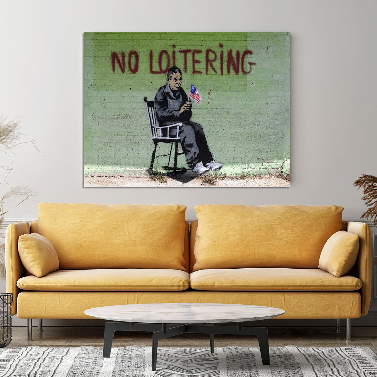 Banksy No Loitering Canvas Print or Poster - Canvas Art Rocks - 4