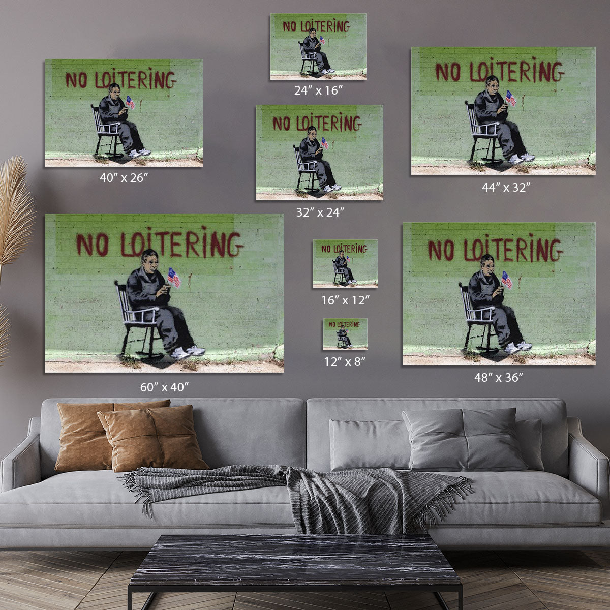 Banksy No Loitering Canvas Print or Poster - Canvas Art Rocks - 7