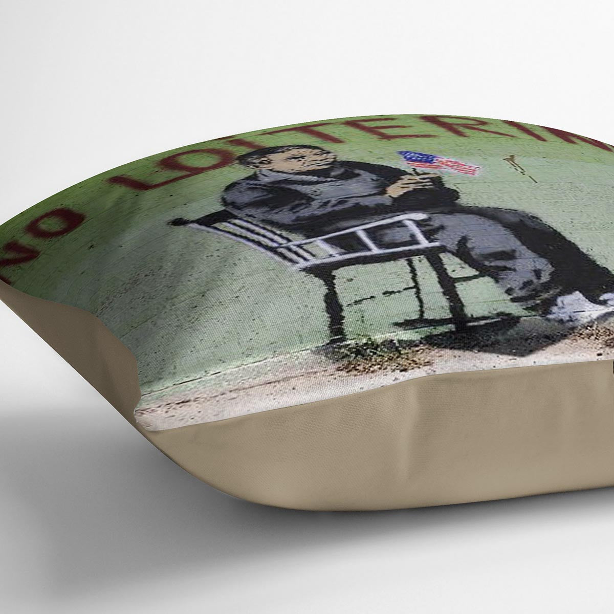 Banksy No Loitering Cushion