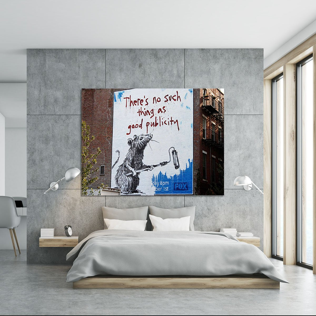 Banksy No Such Thing As Good Publicity Canvas Print or Poster