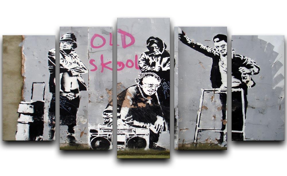 Banksy Old Skool 5 Split Panel Canvas  - Canvas Art Rocks - 1