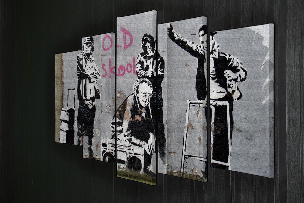 Banksy Old Skool 5 Split Panel Canvas - Canvas Art Rocks - 2