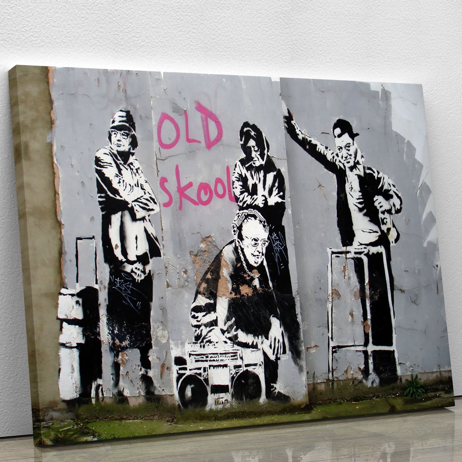 Banksy Old Skool Canvas Print or Poster