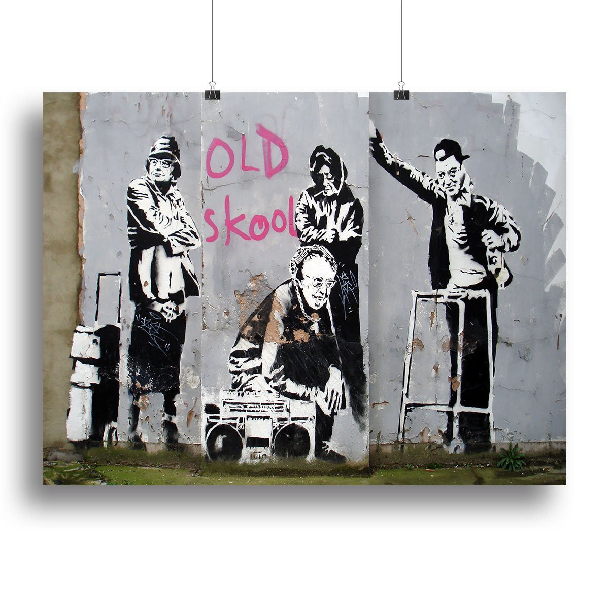 Banksy Old Skool Canvas Print or Poster