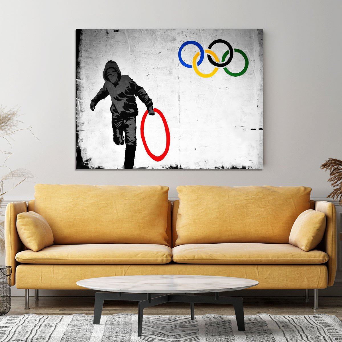 Banksy Olympic Rings Looter Canvas Print or Poster