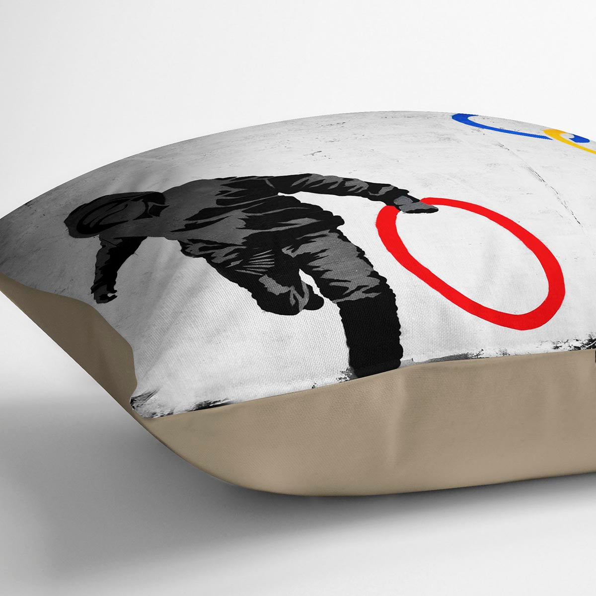Banksy Olympic Rings Looter Cushion