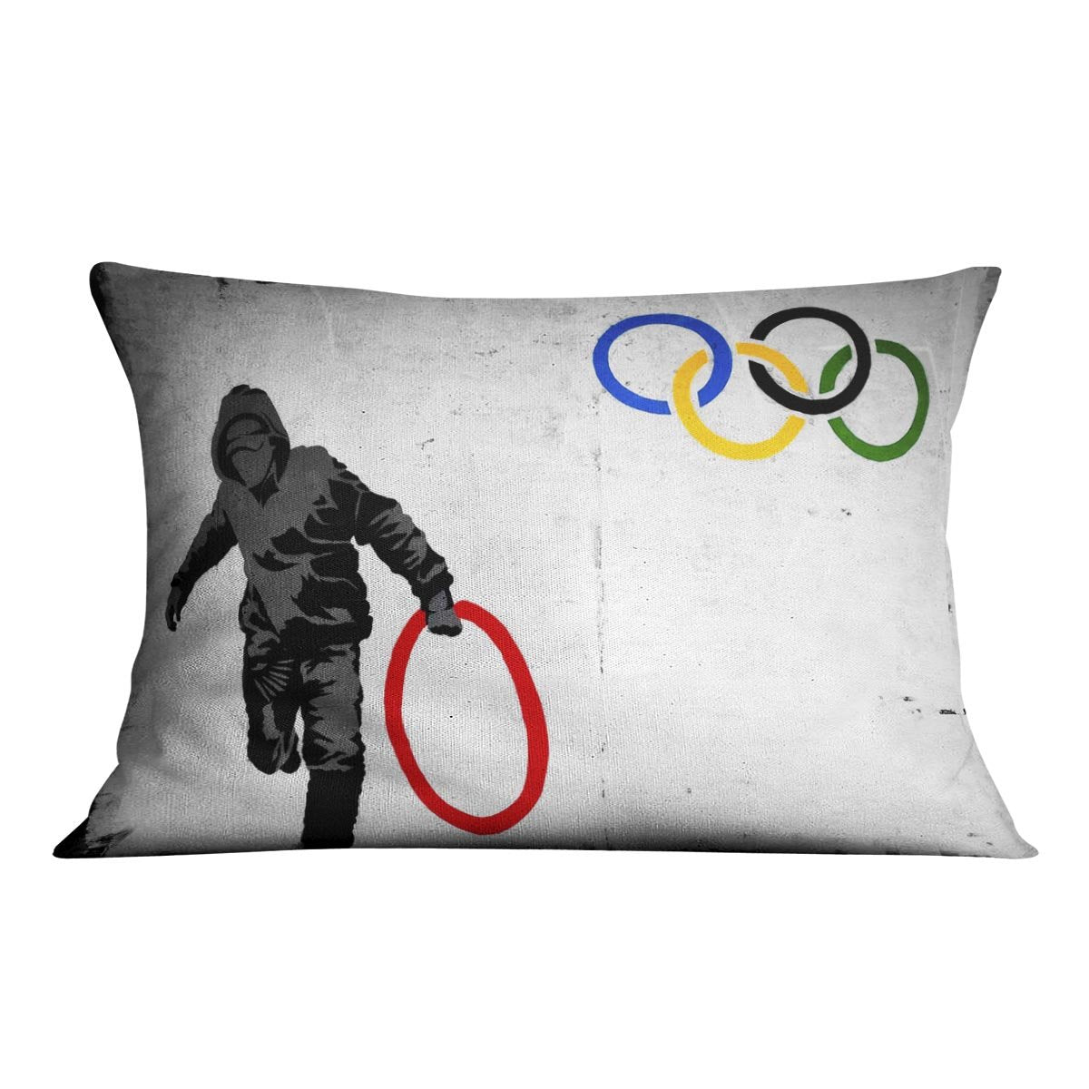 Banksy Olympic Rings Looter Cushion