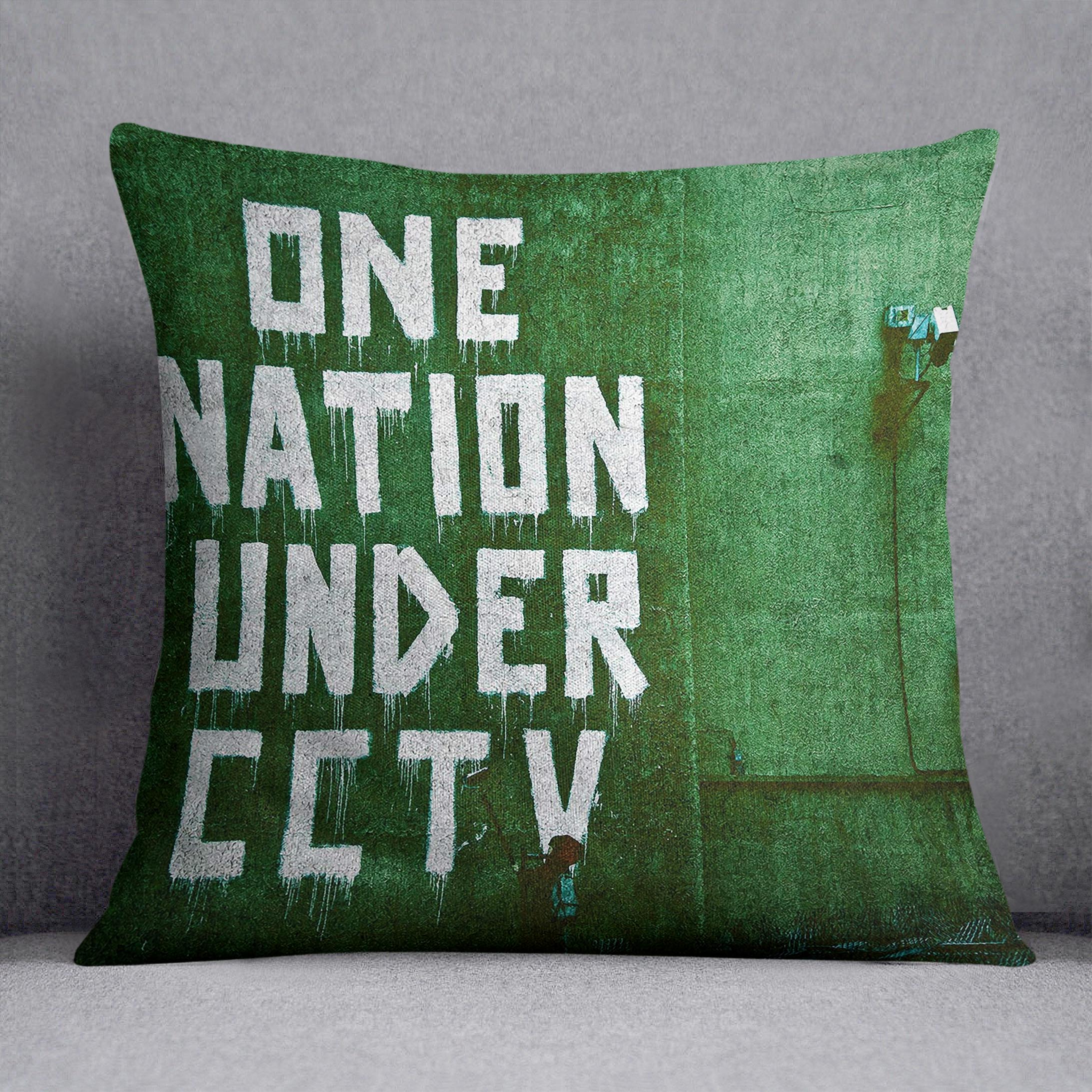 Banksy One Nation Under CCTV Cushion