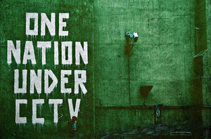 Banksy One Nation Under CCTV Wall Mural Wallpaper - Canvas Art Rocks - 1