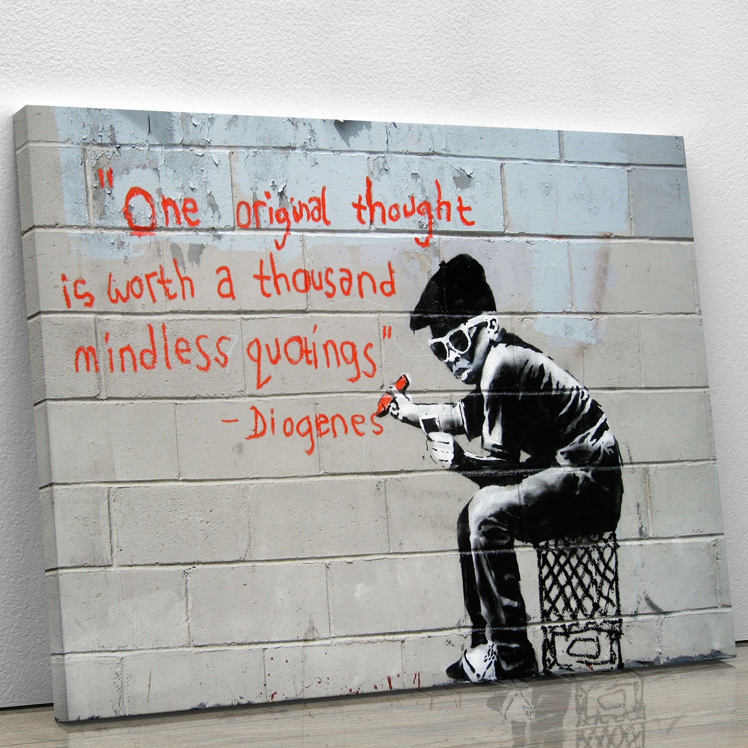 Banksy One Original Thought Canvas Print or Poster