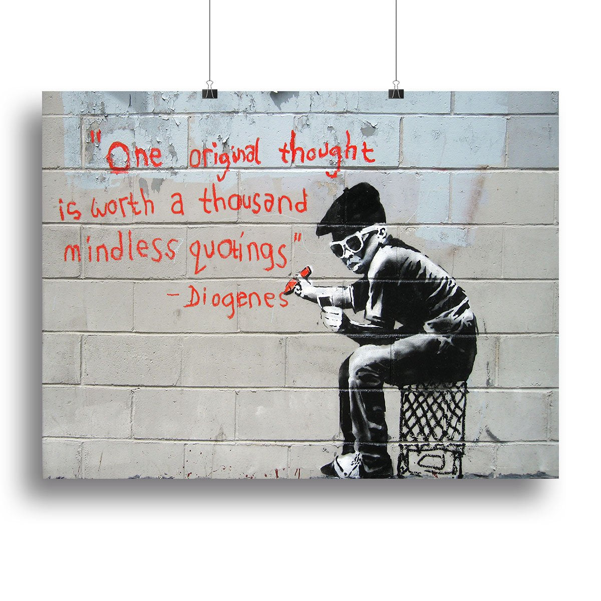 Banksy One Original Thought Canvas Print or Poster