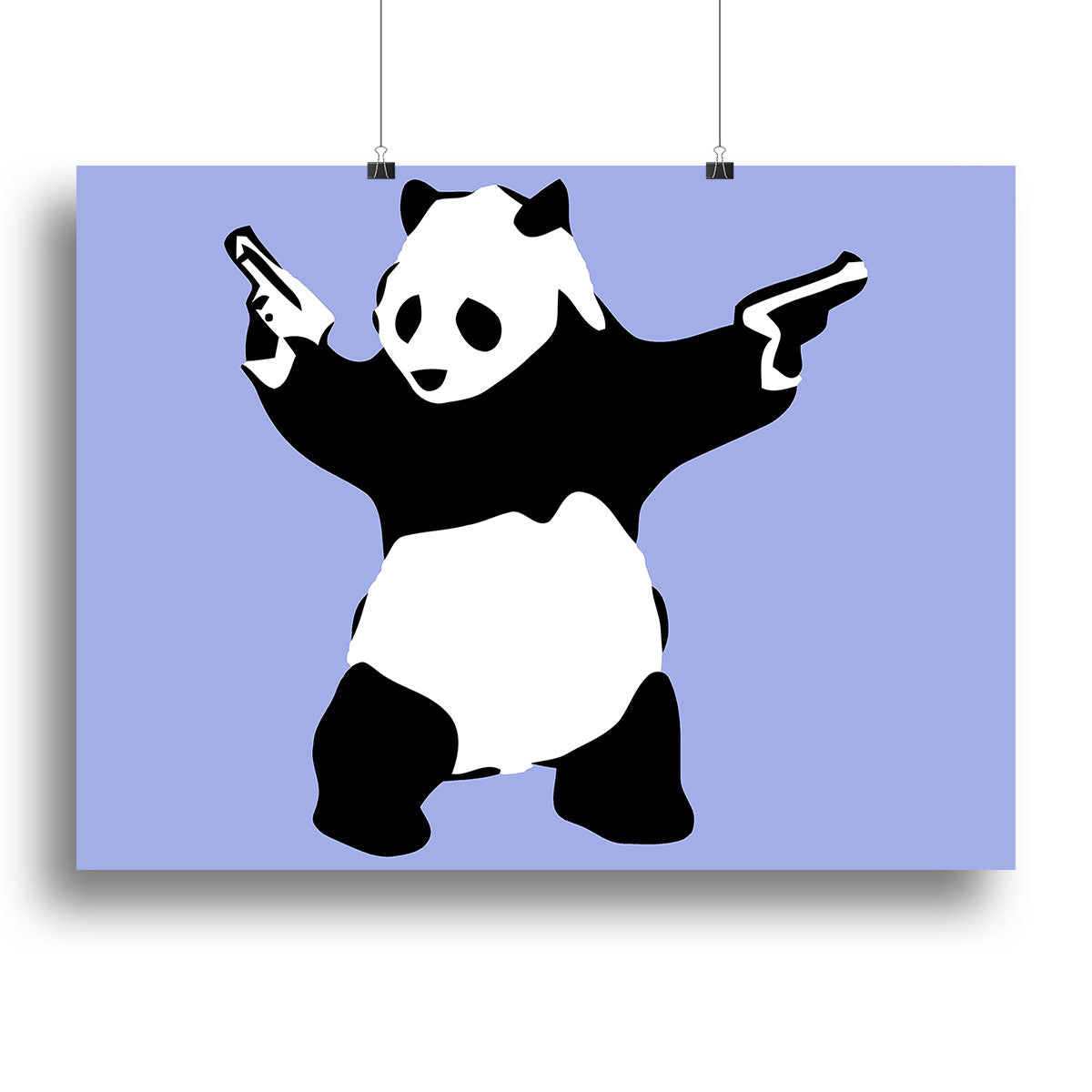 Banksy Panda Blue Canvas Print or Poster - Canvas Art Rocks - 2