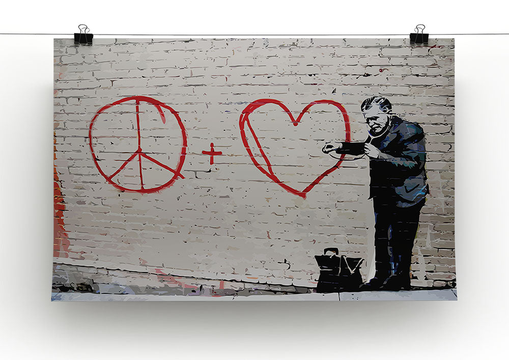 Banksy Peaceful Hearts Doctor San Francisco Canvas Print or Poster - Canvas Art Rocks - 2