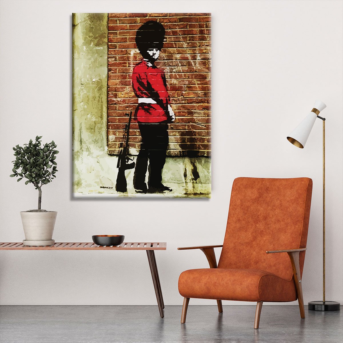 Banksy Pissing London Soldier Canvas Print or Poster