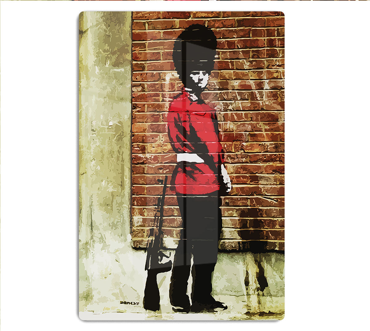 Banksy Pissing London Soldier HD Metal Print - Canvas Art Rocks - 1