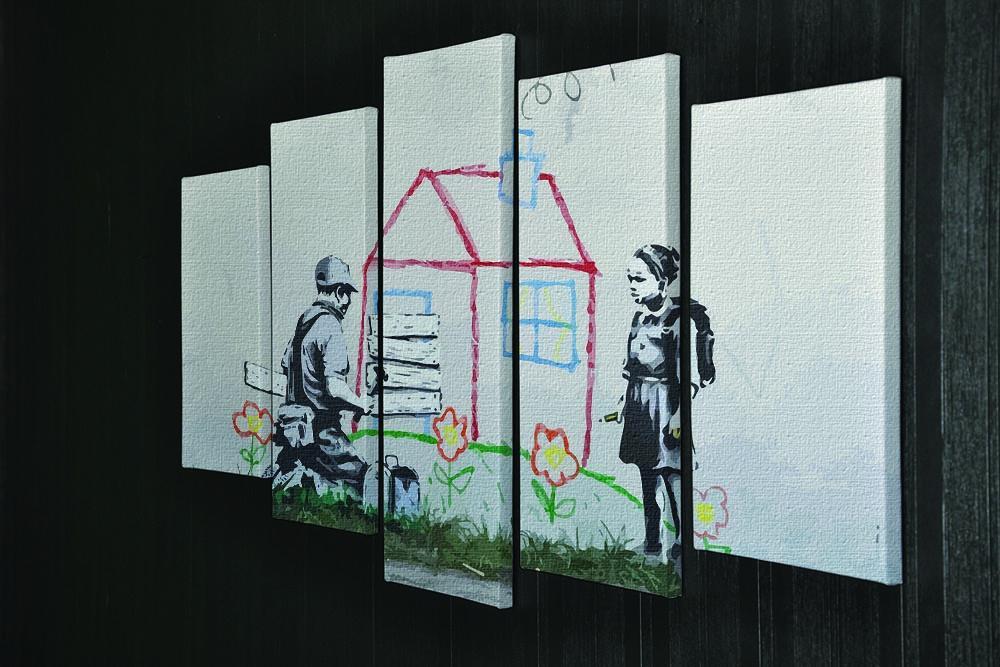 Banksy Play House 5 Split Panel Canvas - Canvas Art Rocks - 2