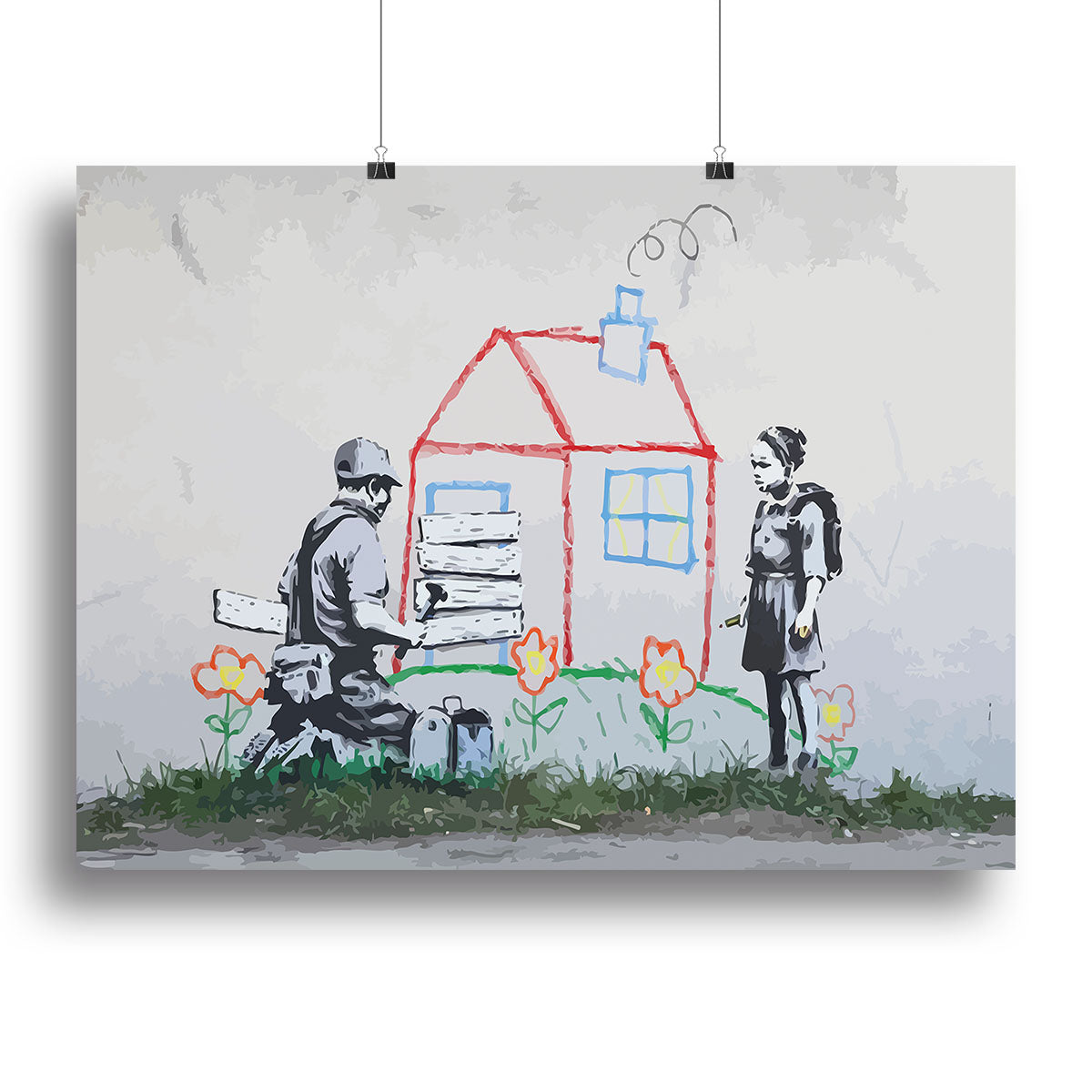 Banksy Play House Canvas Print or Poster - Canvas Art Rocks - 2