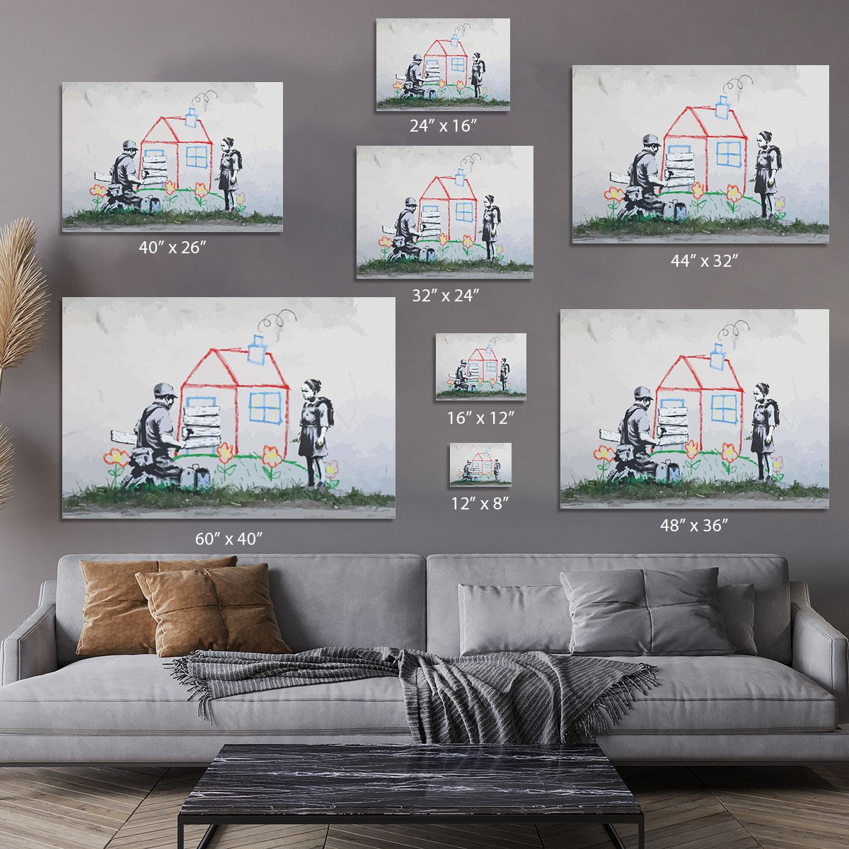 Banksy Play House Canvas Print or Poster