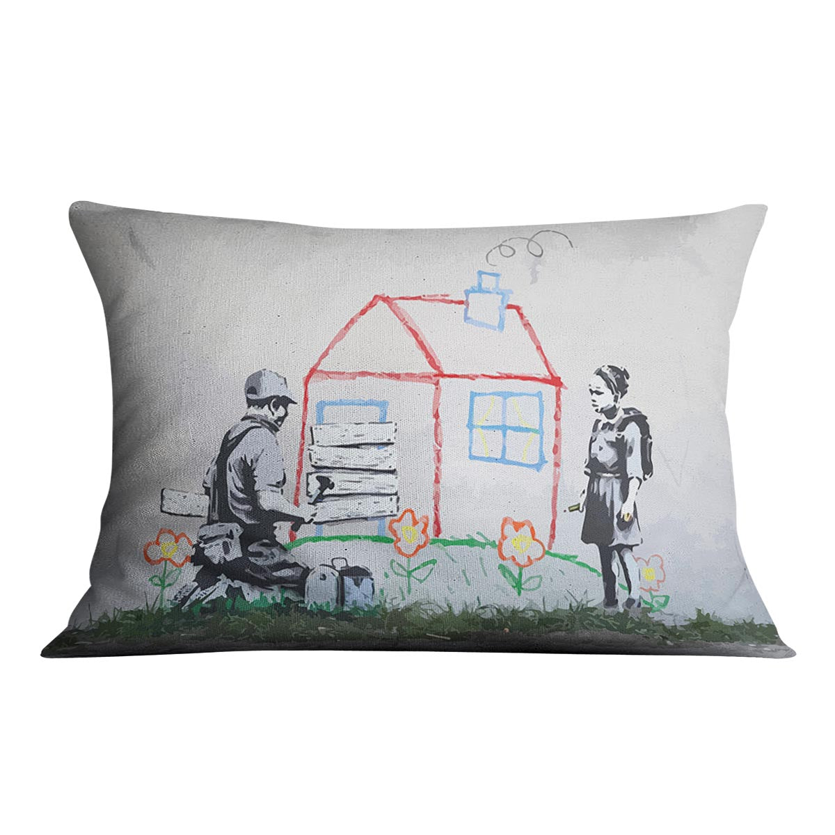 Banksy Play House Cushion