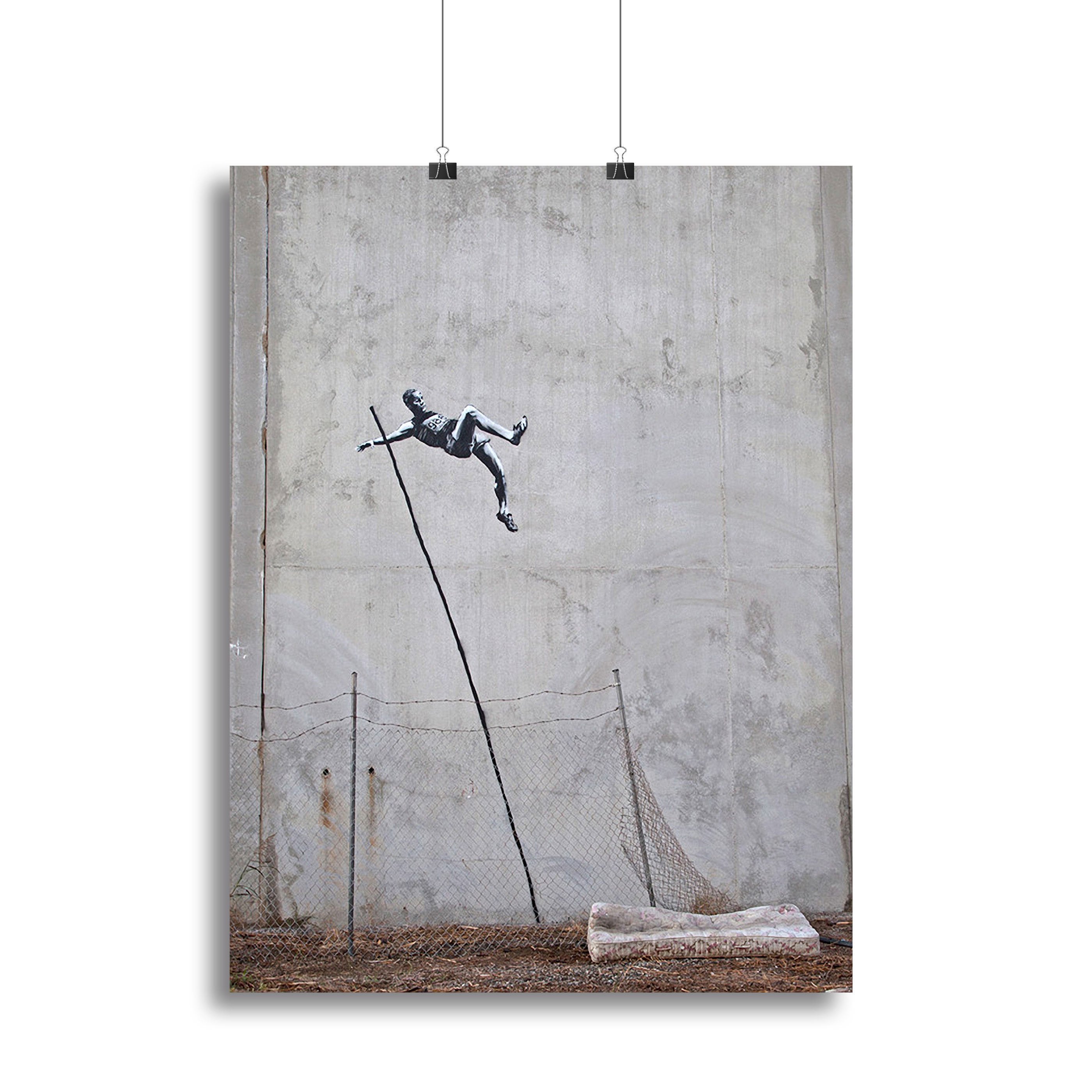 Banksy Pole Vaulter Canvas Print or Poster