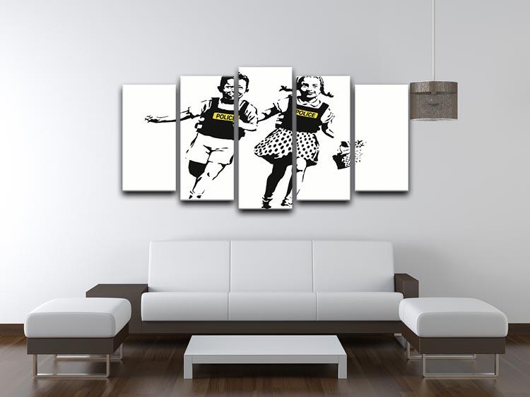 Banksy Police Kids 5 Split Panel Canvas - Canvas Art Rocks - 3