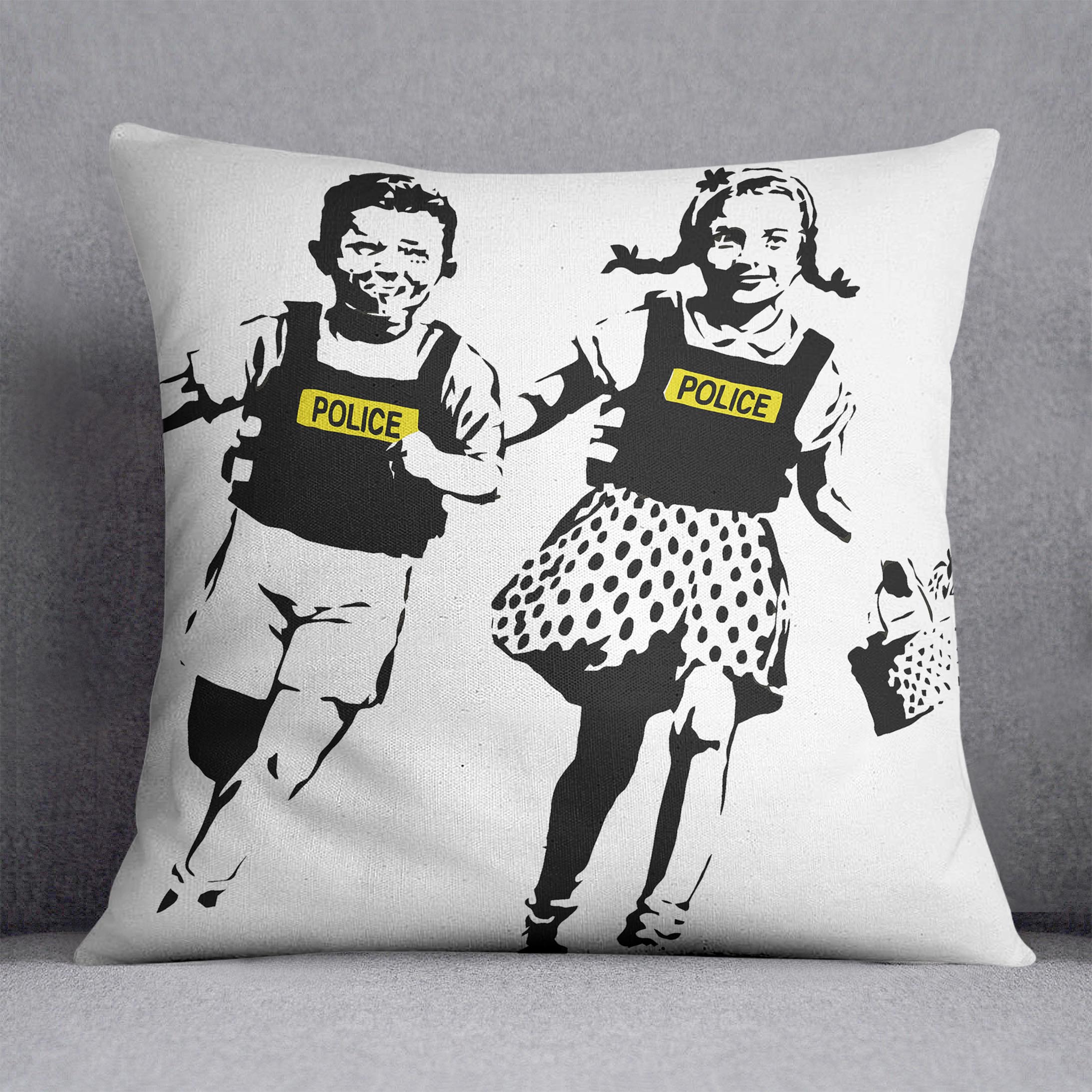 Banksy Police Kids Cushion