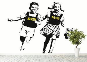 Banksy Police Kids Wall Mural Wallpaper - Canvas Art Rocks - 4