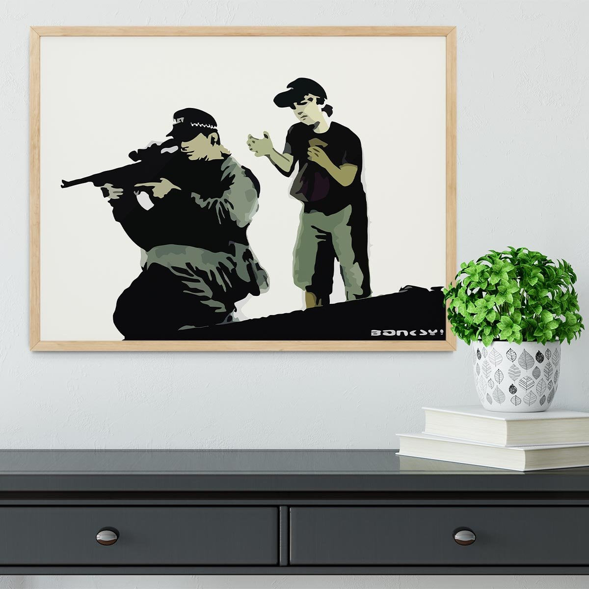 Banksy Police Sniper Framed Print - Canvas Art Rocks - 4