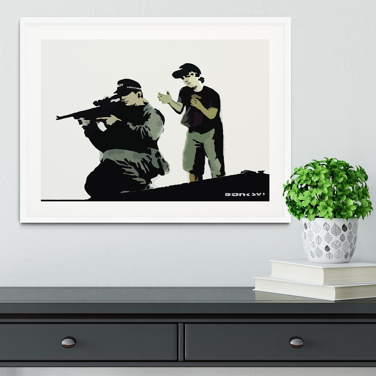 Banksy Police Sniper Framed Print - Canvas Art Rocks - 5