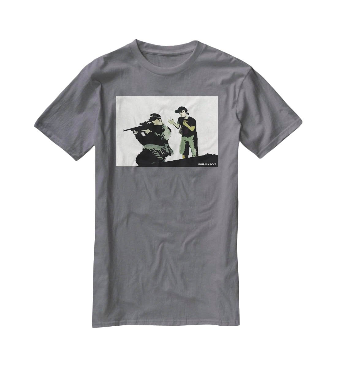 Banksy Police Sniper T-Shirt - Canvas Art Rocks - 3
