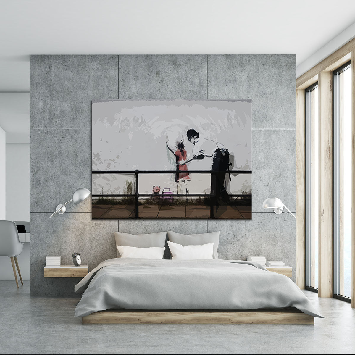 Banksy Policeman Searching Girl Canvas Print or Poster - Canvas Art Rocks - 5