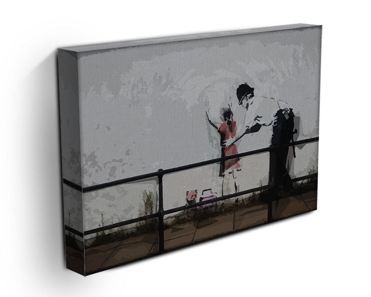 Banksy Policeman Searching Girl Canvas Print or Poster - Canvas Art Rocks - 3