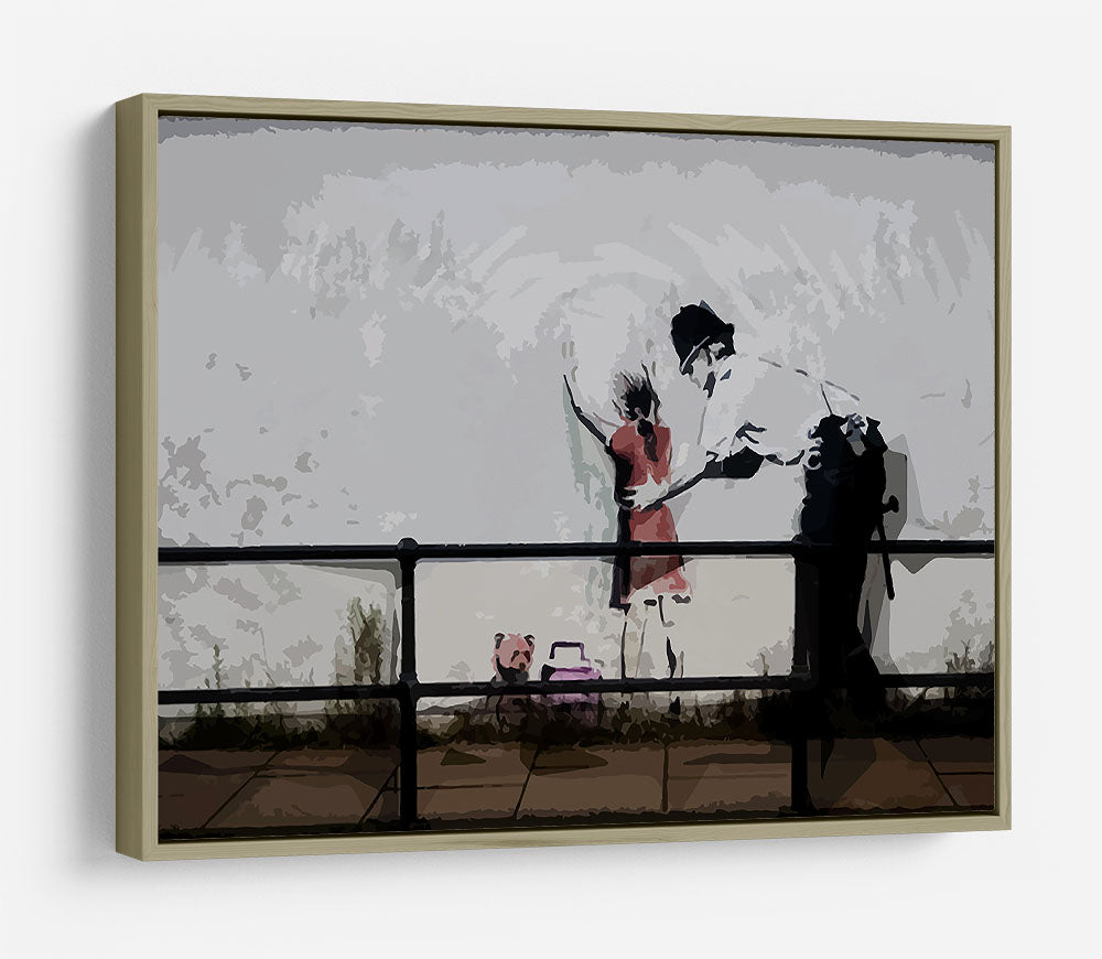 Banksy Policeman Searching Girl HD Metal Print - Canvas Art Rocks - 8