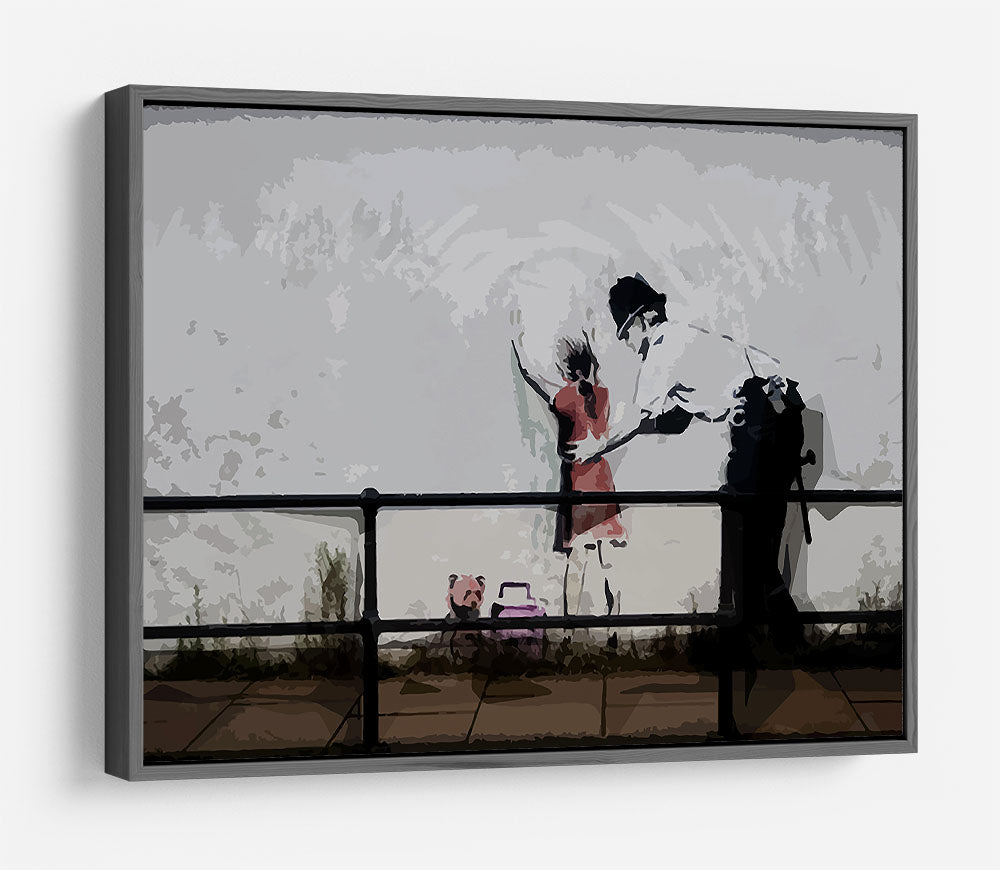 Banksy Policeman Searching Girl HD Metal Print - Canvas Art Rocks - 9