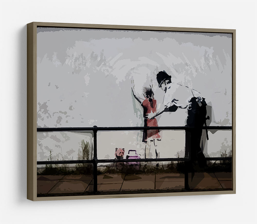 Banksy Policeman Searching Girl HD Metal Print - Canvas Art Rocks - 10