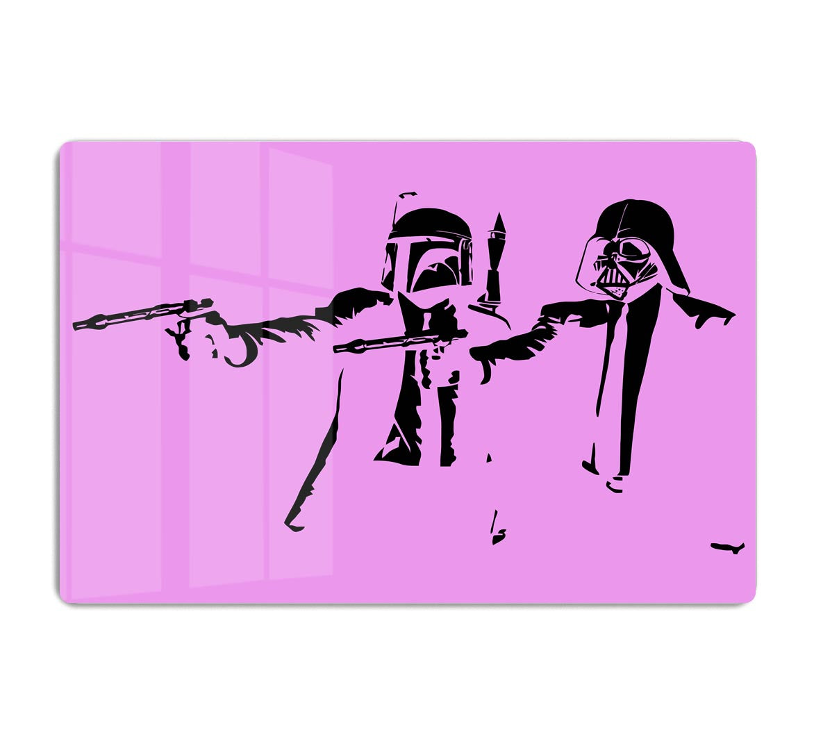 Banksy Pulp Fiction Star Wars Purple Acrylic Block - Canvas Art Rocks - 1