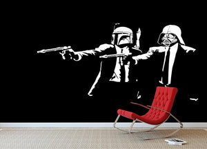Banksy Pulp Fiction Star Wars Wall Mural Wallpaper - Canvas Art Rocks - 2