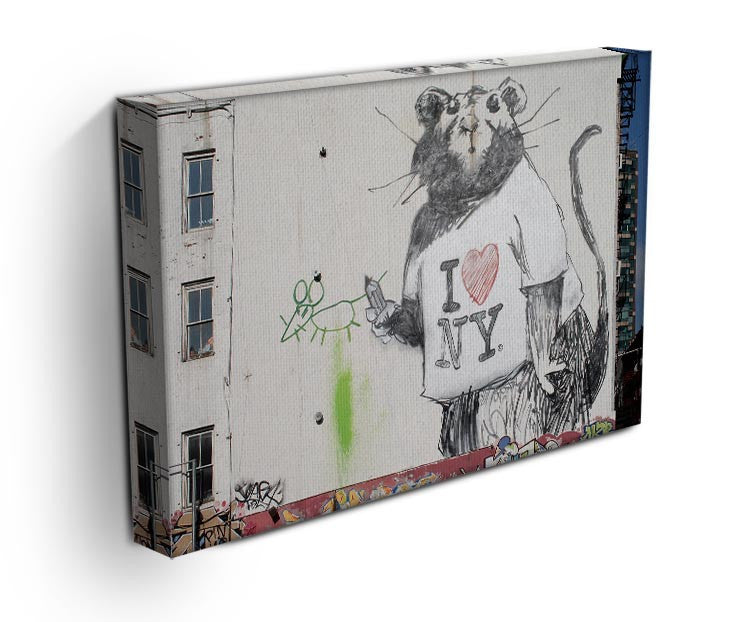 Banksy Rat I Love New York Print - Canvas Art Rocks - 3