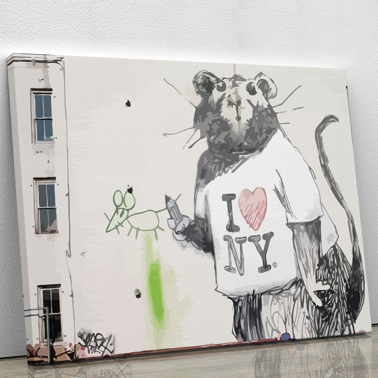 Banksy Rat I Love New York Canvas Print or Poster