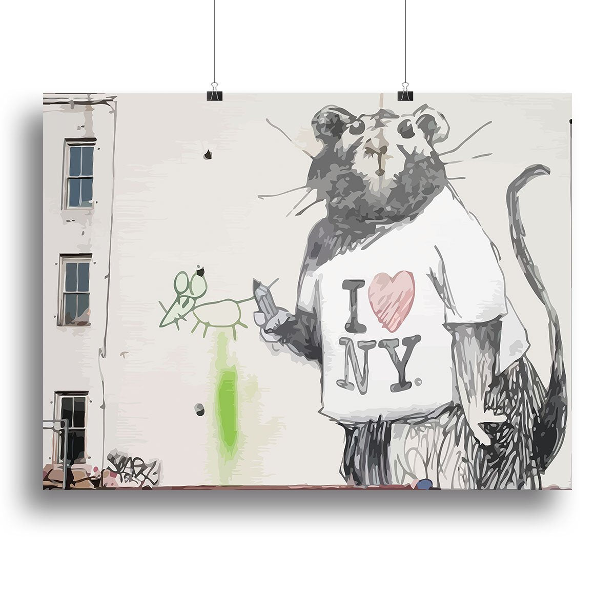 Tableau street art - Banksy - Rat