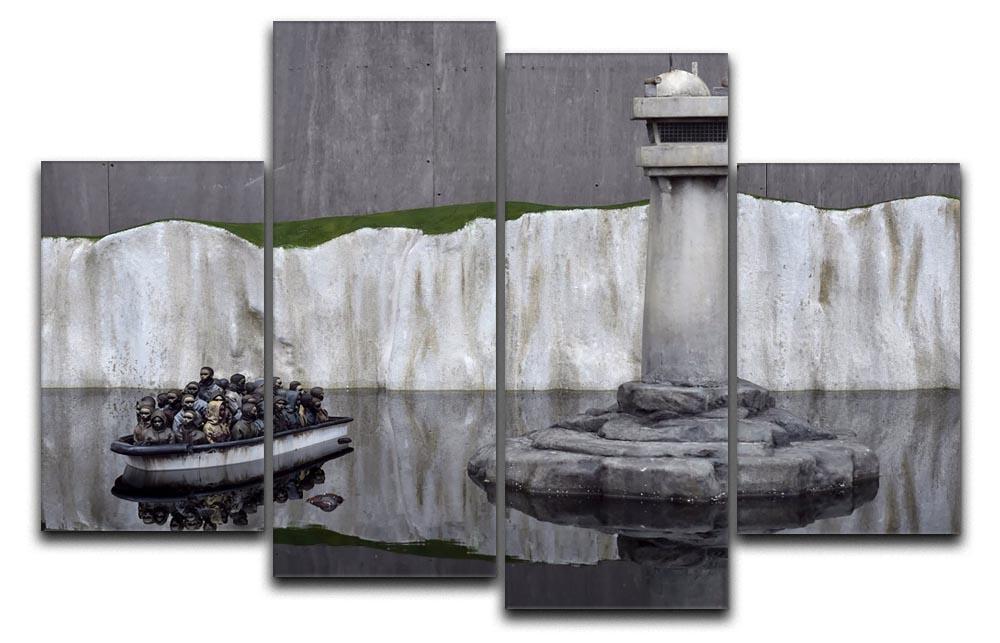 Banksy Refugee 4 Split Panel Canvas  - Canvas Art Rocks - 1