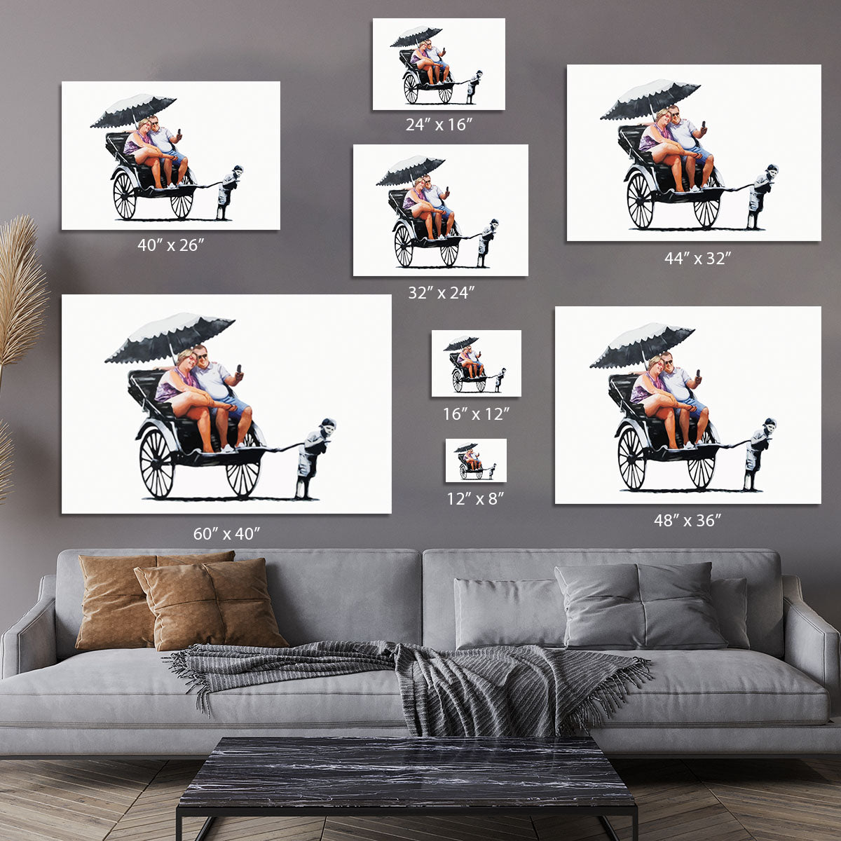 Banksy Rickshaw Kid Canvas Print or Poster - Canvas Art Rocks - 7