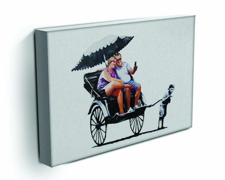 Banksy Rickshaw Kid Canvas Print or Poster - Canvas Art Rocks - 3